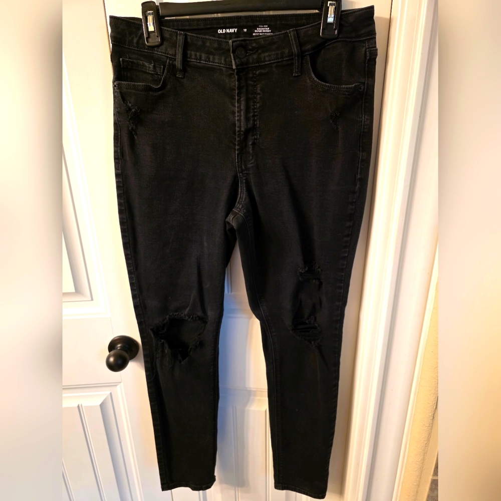 Distressed Old Navy Denim - Black